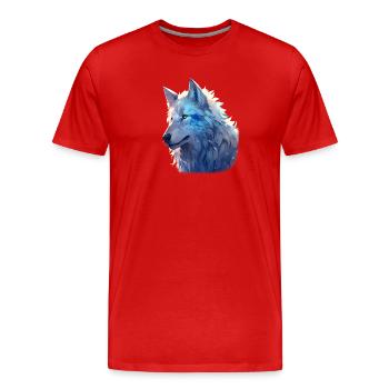 Safe The Wolf Lupine Tierschutz Umweltaktivist - Männer Premium Bio T-Shirt - Rot - Vorne - Damien (186cm)