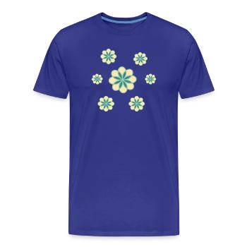 Fleur - T-shirt bio Premium Homme - bleu roi - Devant - Damien (186cm)