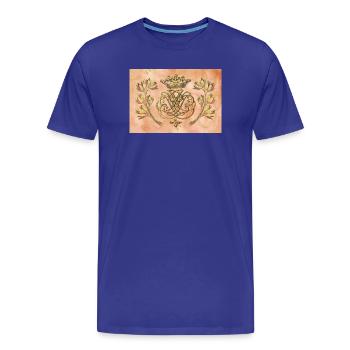 Bach seal / monogram / coat of arms / insignia - Men's Premium Organic T-Shirt - royal blue - Front - Damien (186cm)