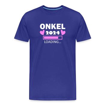 Onkel 2024 - Onkel werden - Onkel loading 2024 - Männer Premium Bio T-Shirt - Königsblau - Vorne - Damien (186cm)