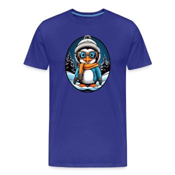 Süßer Pinguin - Männer Premium Bio T-Shirt - Königsblau - Vorne - Damien (186cm)
