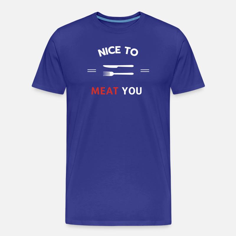 Schön, dich zu fleischen - Männer Premium Bio T-Shirt - Königsblau