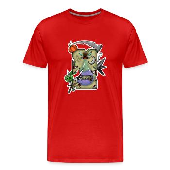 Halloween Poison Tarot! - Men's Premium Organic T-Shirt - red - Front - Damien (186cm)