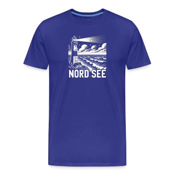 Nordsee - Männer Premium Bio T-Shirt - Königsblau - Vorne - Damien (186cm)