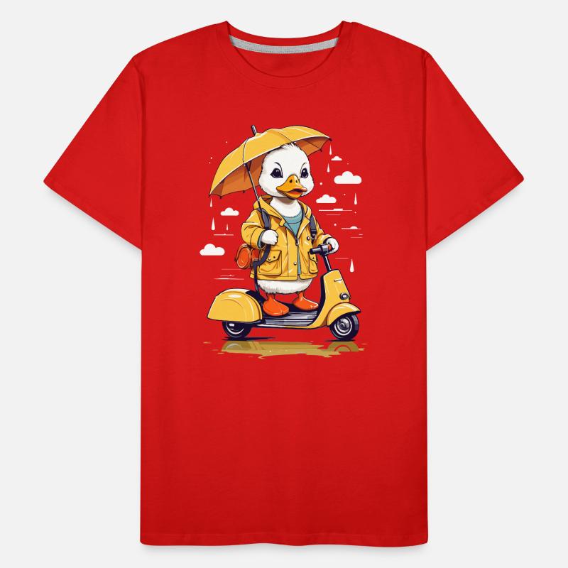 Duck with Roller Men's Premium Organic T-Shirt