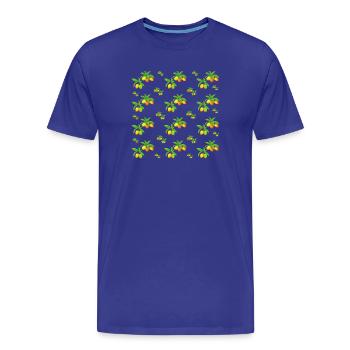 Delicious Mangoes - Pattern - Men's Premium Organic T-Shirt - royal blue - Front - Damien (186cm)