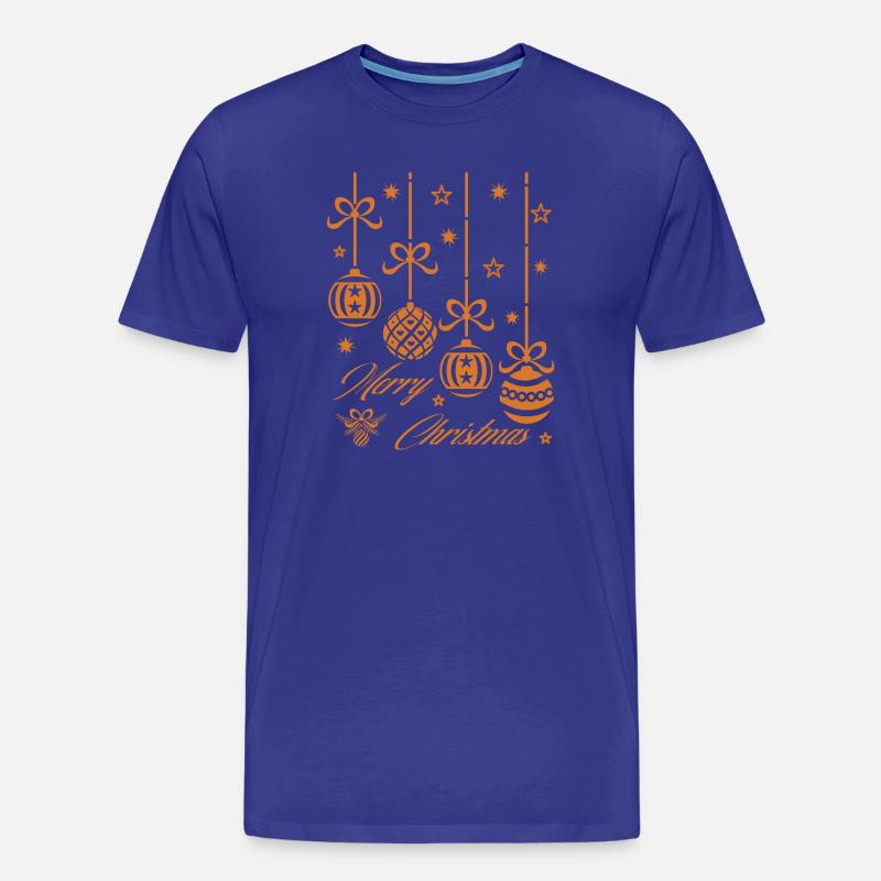 MERRY CHRISTMAS WEIHNACHTSKUGELN - Männer Premium Bio T-Shirt - Königsblau
