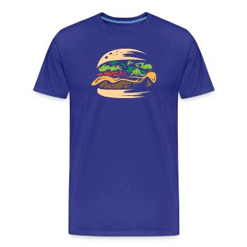 Juicy Burger Smash Restaurant Maison - T-shirt bio Premium Homme - bleu roi - Devant - Damien (186cm)