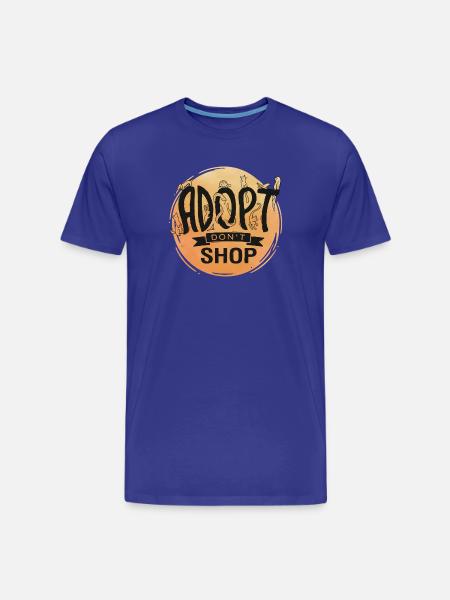 Adopt Don't Shop - Men's Premium Organic T-Shirt - royal blue