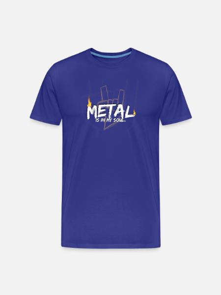 Le métal dans mon âme - T-shirt bio Premium Homme - bleu roi