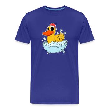 Badeente Ente Weihnachten - Männer Premium Bio T-Shirt - Königsblau - Vorne - Damien (186cm)