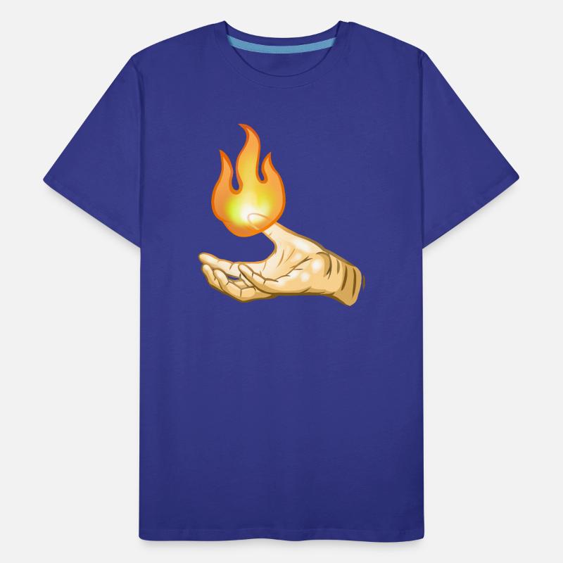 Flamme au-dessus de la main T-shirt bio Premium Homme