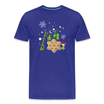 Avent, pain d’épices, biscuits - T-shirt bio Premium Homme - bleu roi - Devant - Damien (186cm)