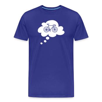 Rennrad Wolke Vektor Denkblase Fahrrad Fan Hobby - Männer Premium Bio T-Shirt - Königsblau - Vorne - Damien (186cm)