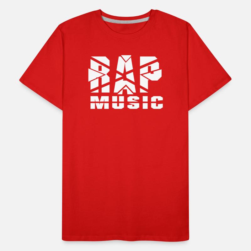 Conception de musique rap découpée T-shirt bio Premium Homme