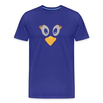 Kulleraugen Ente Cartoon Design - Männer Premium Bio T-Shirt - Königsblau - Vorne - Damien (186cm)
