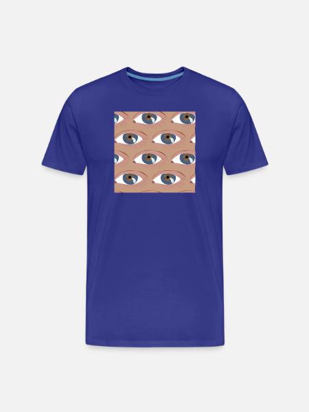 Les yeux alignés - T-shirt bio Premium Homme - bleu roi