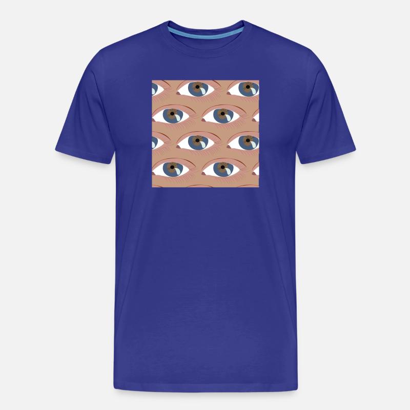 Eyes lined up - Men's Premium Organic T-Shirt - royal blue