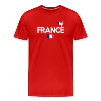 FRANKREICH - Männer Premium Bio T-Shirt - Rot - Vorne - Damien (186cm)