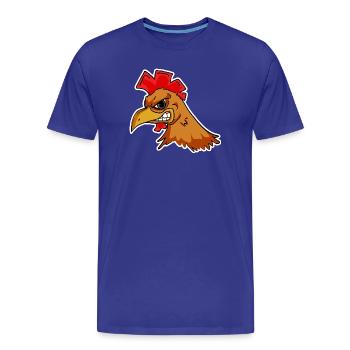 Tête de poulet - T-shirt bio Premium Homme - bleu roi - Devant - Damien (186cm)