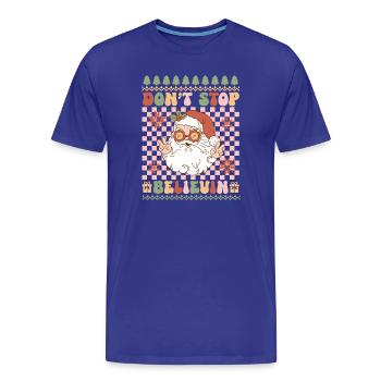Ugly Christmas Sweater - Men's Premium Organic T-Shirt - royal blue - Front - Damien (186cm)