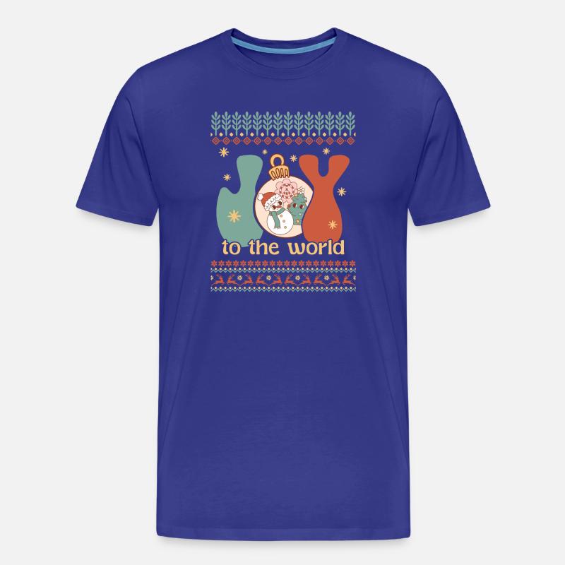 Hässlicher Weihnachtspullover - Männer Premium Bio T-Shirt - Königsblau