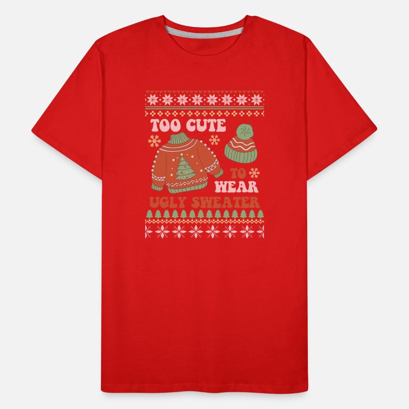 Pull de Noël moche T-shirt bio Premium Homme