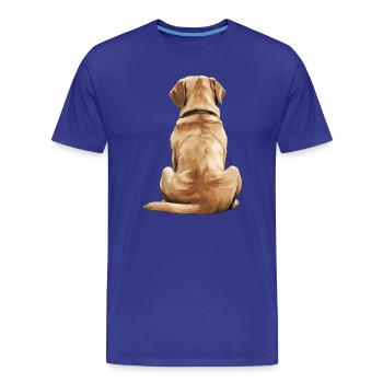 Labrador Retriever - Men's Premium Organic T-Shirt - royal blue - Front - Damien (186cm)