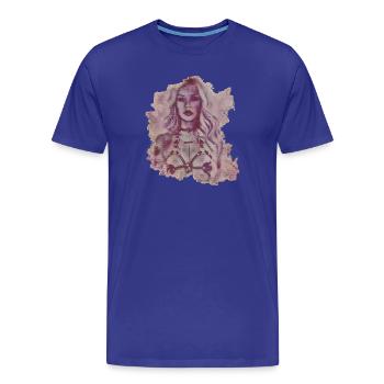 Sexy Girl Tattoo Ink BDSM Grunge T-Shirt - T-shirt bio Premium Homme - bleu roi - Devant - Damien (186cm)