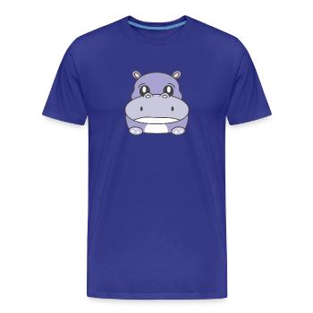 Hippo Triste - T-shirt bio Premium Homme - bleu roi - Devant - Damien (186cm)