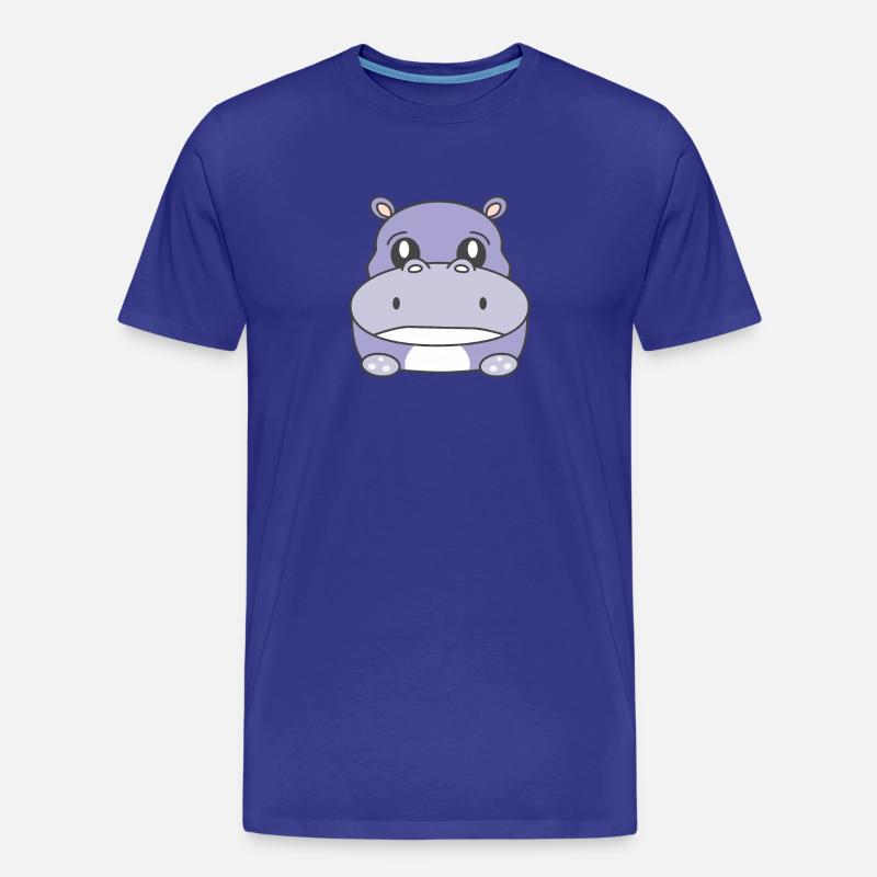 Trauriges Nilpferd - Männer Premium Bio T-Shirt - Königsblau