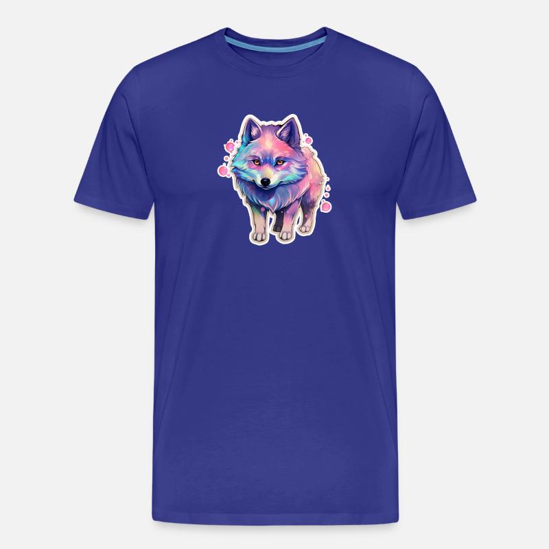 Süßer kleiner Hund mit Regenbogenfell - Männer Premium Bio T-Shirt - Königsblau