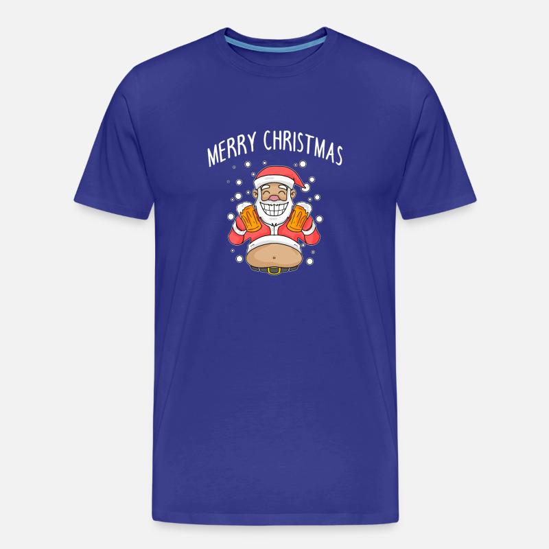 Weihnachtsmann Weihnachten Bier - Männer Premium Bio T-Shirt - Königsblau