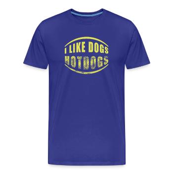 HOTDOGS - Men's Premium Organic T-Shirt - royal blue - Front - Damien (186cm)
