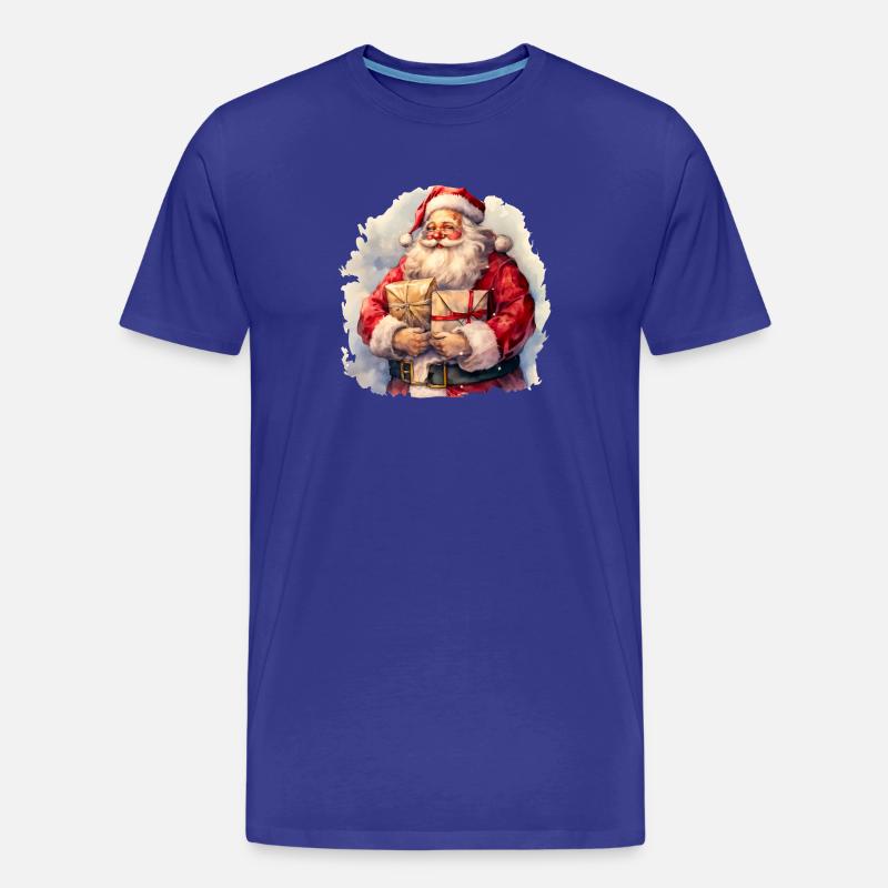 Aquarell mit Geschenken - Männer Premium Bio T-Shirt - Königsblau