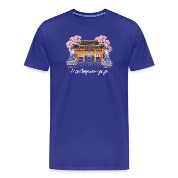 Kobe, Japon, Minatogawa-jinja, Kansai, Dessin - T-shirt bio Premium Homme - bleu roi - Devant - Damien (186cm)