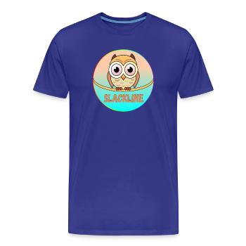 SLACKLINE EULEN - VOGEL - Männer Premium Bio T-Shirt - Königsblau - Vorne - Damien (186cm)