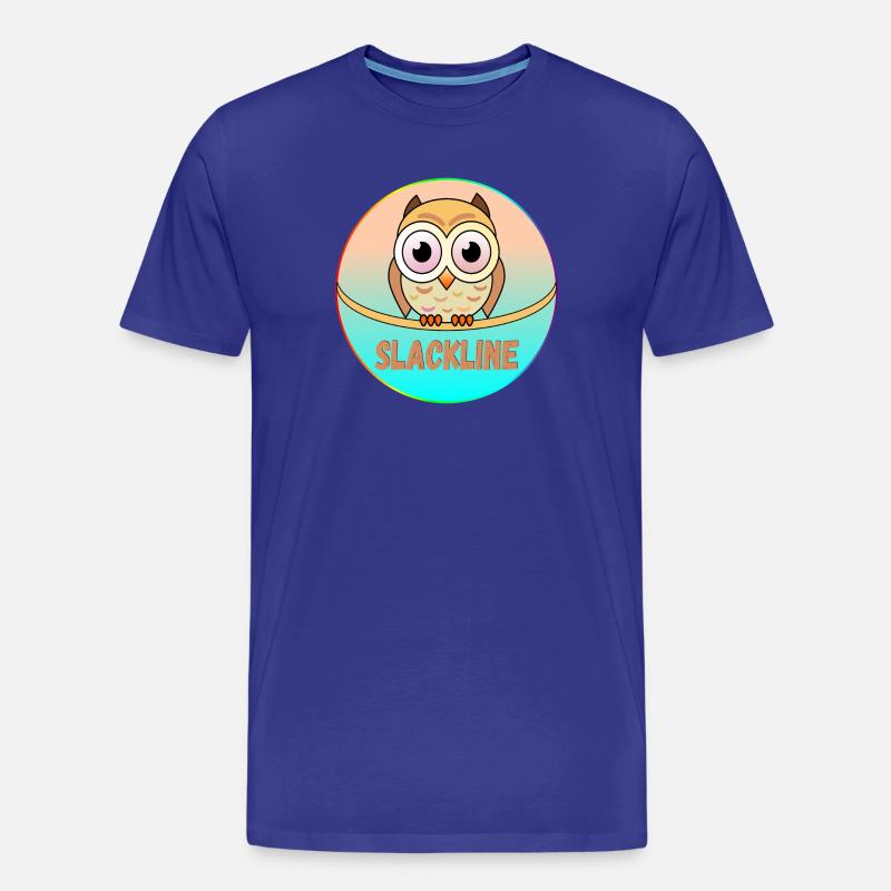 SLACKLINE EULEN - VOGEL - Männer Premium Bio T-Shirt - Königsblau