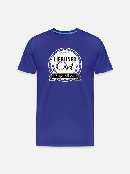 Lieblingsort Zugspitze - Männer Premium Bio T-Shirt - Königsblau