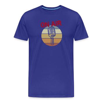 Micro à l’antenne - T-shirt bio Premium Homme - bleu roi - Devant - Damien (186cm)
