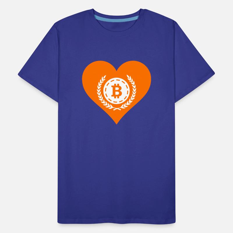 Bitcoin Crypto Cryptocurrency Splash Männer Premium Bio T-Shirt
