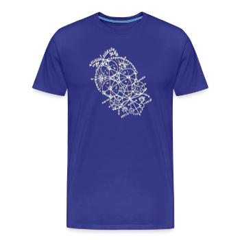 Orbite géométrique anaglyphe - T-shirt bio Premium Homme - bleu roi - Devant - Damien (186cm)