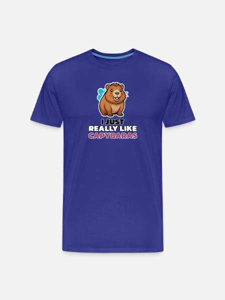 I JUST REALLY LIKE CAPYBARAS - Men's Premium Organic T-Shirt - royal blue