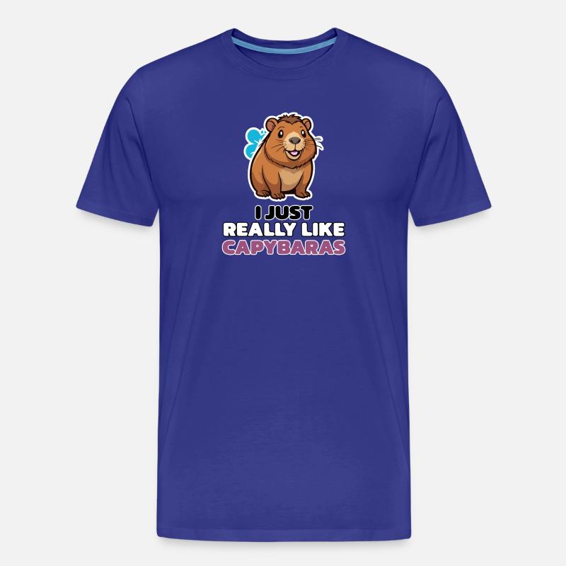 I JUST REALLY LIKE CAPYBARAS - Men's Premium Organic T-Shirt - royal blue
