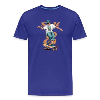 Skater Boy - Men's Premium Organic T-Shirt - royal blue - Front - Damien (186cm)