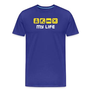 Énoncé de travail Travailleur Employé - T-shirt bio Premium Homme - bleu roi - Devant - Damien (186cm)