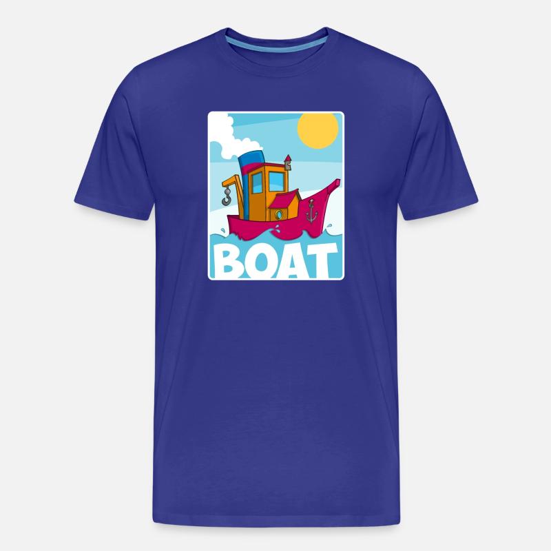 Buntes Bild eines lustigen Schleppers - Männer Premium Bio T-Shirt - Königsblau