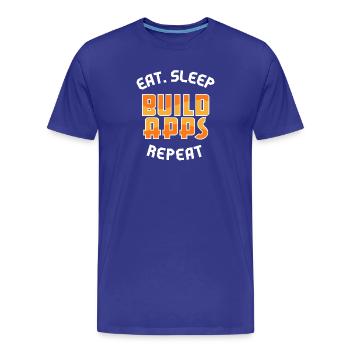 Déclaration du développeur d’applications d’emploi Profession Réussite professionnelle - T-shirt bio Premium Homme - bleu roi - Devant - Damien (186cm)