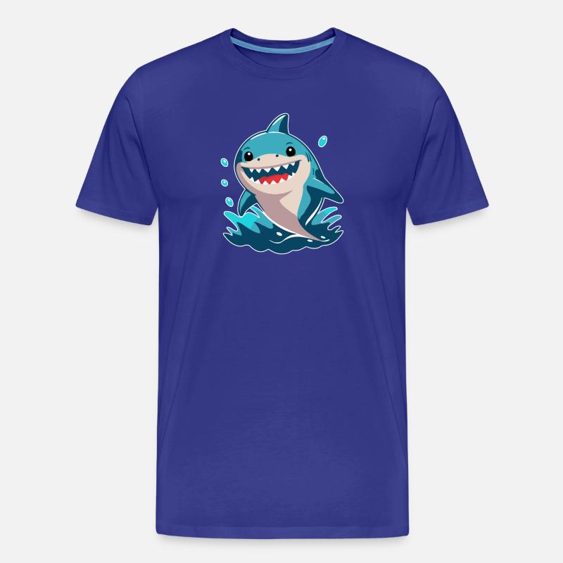 Kleiner Hai - Männer Premium Bio T-Shirt - Königsblau