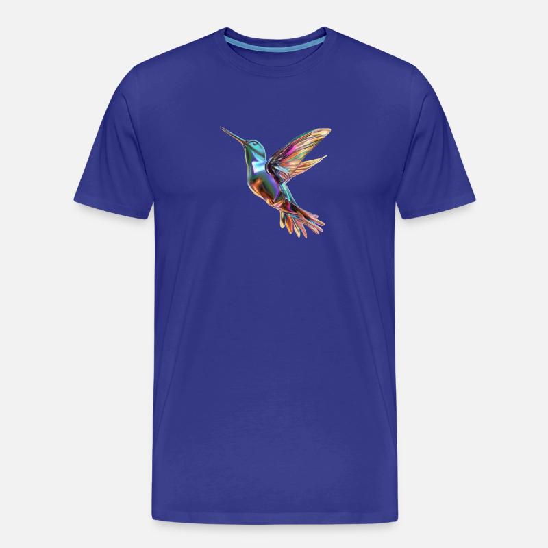 flying chromatic hummingbird - Männer Premium Bio T-Shirt - Königsblau